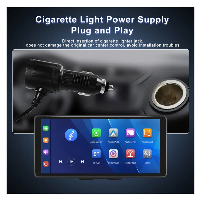 10.26inch 2K Portable Car Wireless Apple CarPlay Android Auto Touch Screen Radio