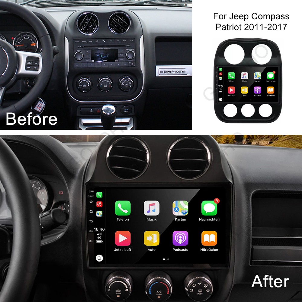 Android15 For Jeep Compass Patriot 2010-2017 Car GPS Radio Player Sat GPS Stereo