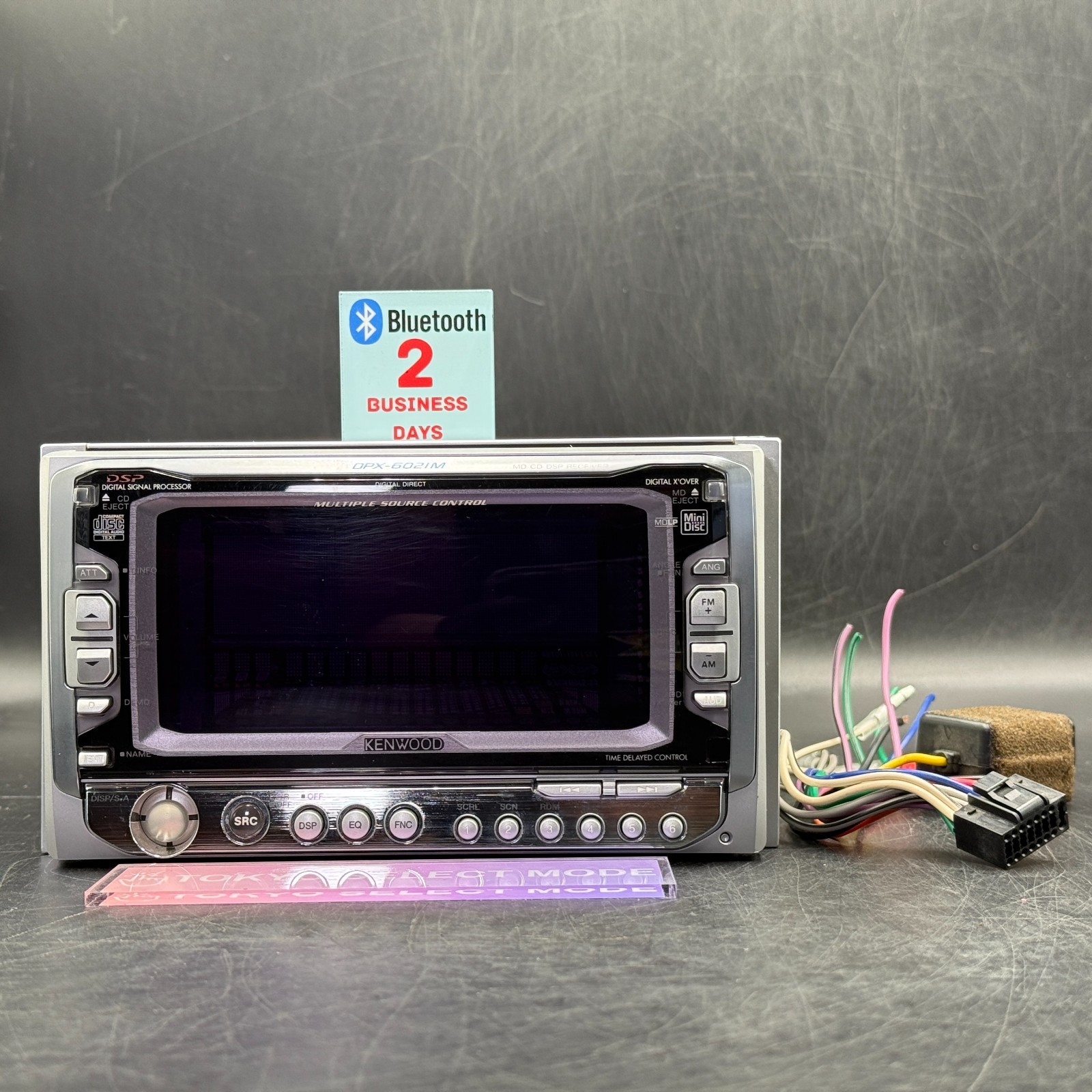Kenwood DPX-6021M 2DIN Car Audio CD MD Player Added Bluetooth Dolphin Display
