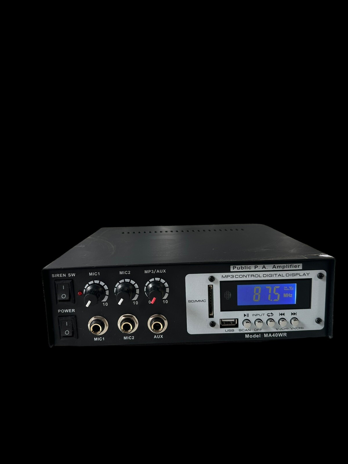 Public PA MA40WR P.A. MP3 USB Built in 12-110v 40w USB SD MMC Aux