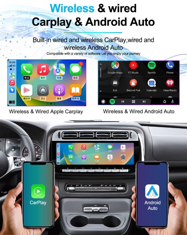 14.5″ Large Screen Car Radio CarPlay GPS 8+256GB For 2024-2025 Benz Vito Metris