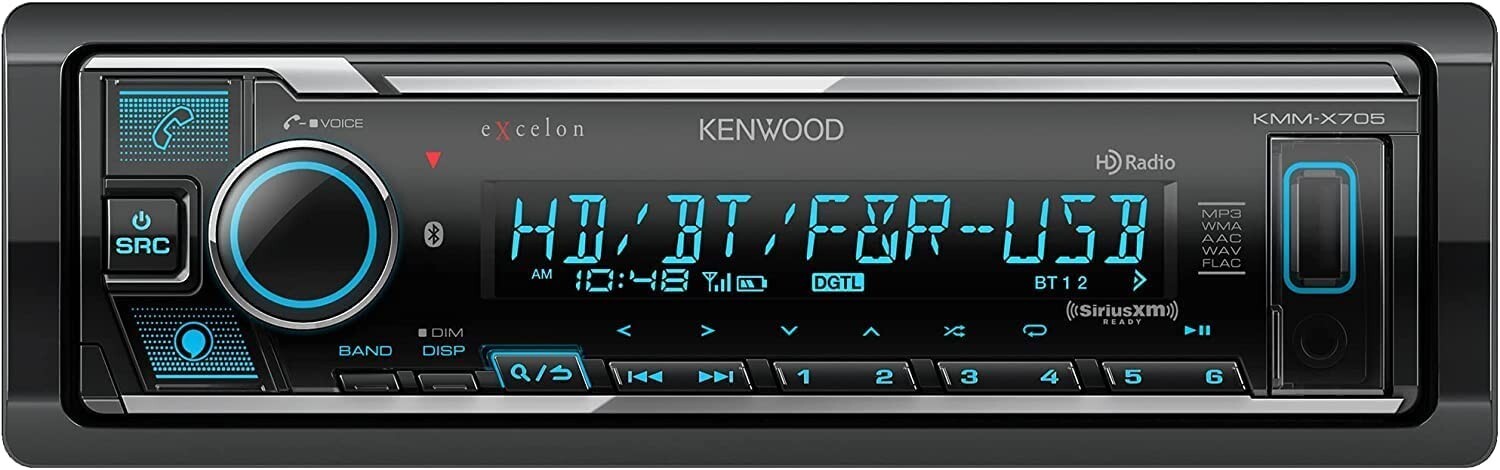 Kenwood Excelon KMM-X705 Single-Din Digital Media Receiver w/SiriusXM Tuner