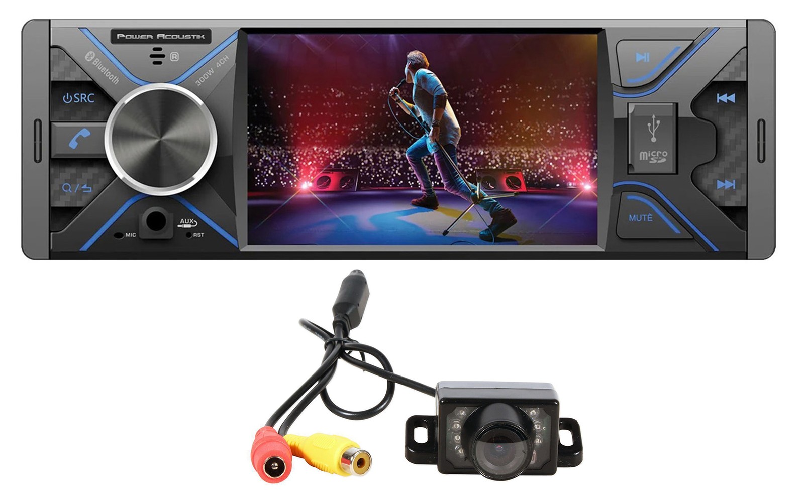 Power Acoustik PML-43HB 2-Din Digital Media Car Stereo w/Bluetooth+Backup Camera
