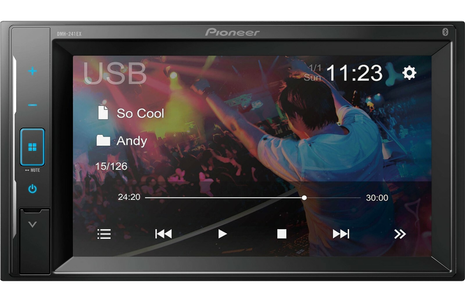 Pioneer DMH-241EX 6.2″ Digital Multimedia Receiver Built in Bluetooth Double Din