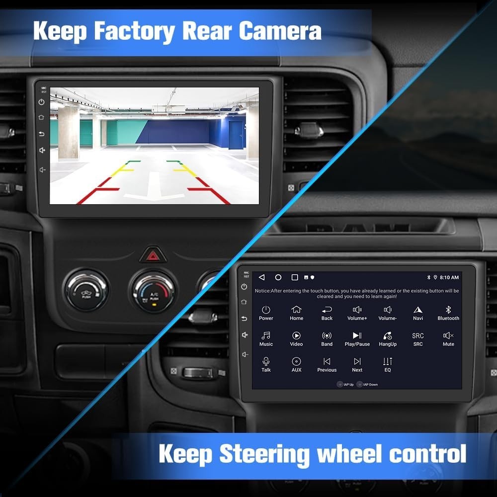 9″ 64G Android Auto Carplay for Dodge RAM 1500 2500 3500 2013-2019 (Manual AC)