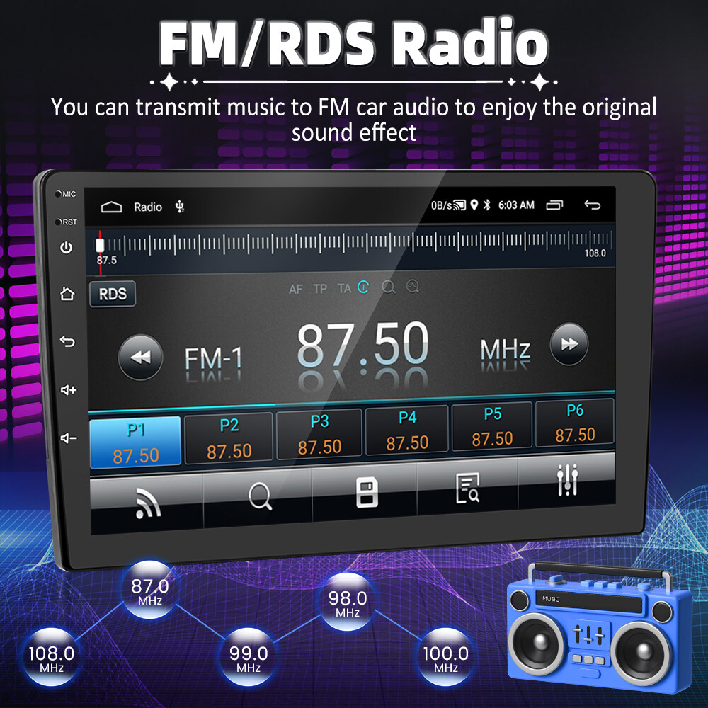 10″ Android 12 Car Radio Stereo Apple Carplay GPS Nav For Ford Mustang 10-14