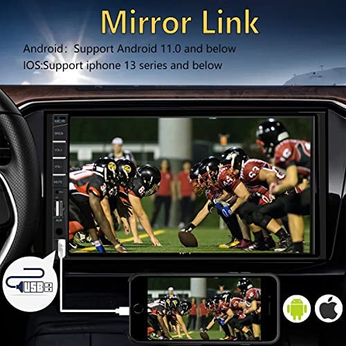 Car Stereo Double Din Radio with Bluetooth, Car Car MP5 Player(No CarPlay)