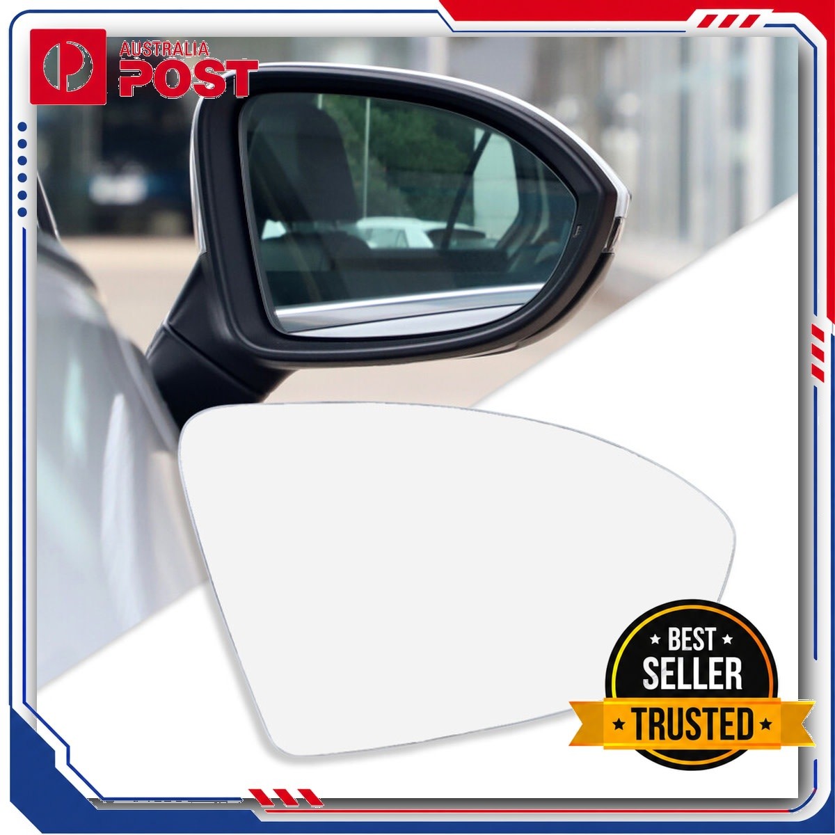 Driver Side Mirror Glass Heated Convex for VW Golf MK7 MK7.5 2013-2018