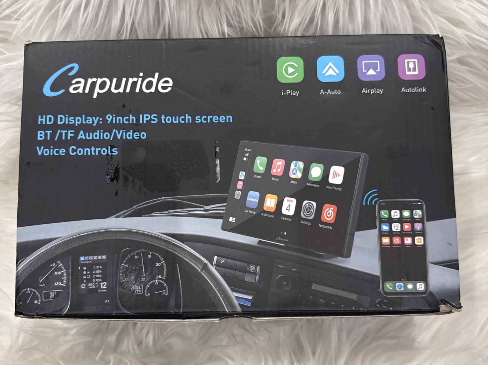 OPEN BOX! CARPURIDE C98 Wireless 9’’ Apple Carplay Android Auto GPS Navigation C