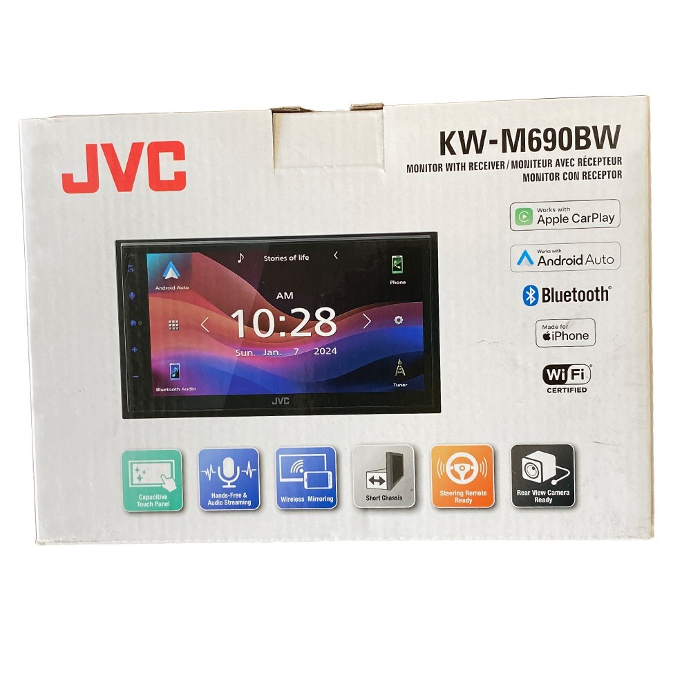 JVC KW-M690BW 6.8″ touchscreen Bluetooth Car Stereo for 2003-2006 Silverado 1500