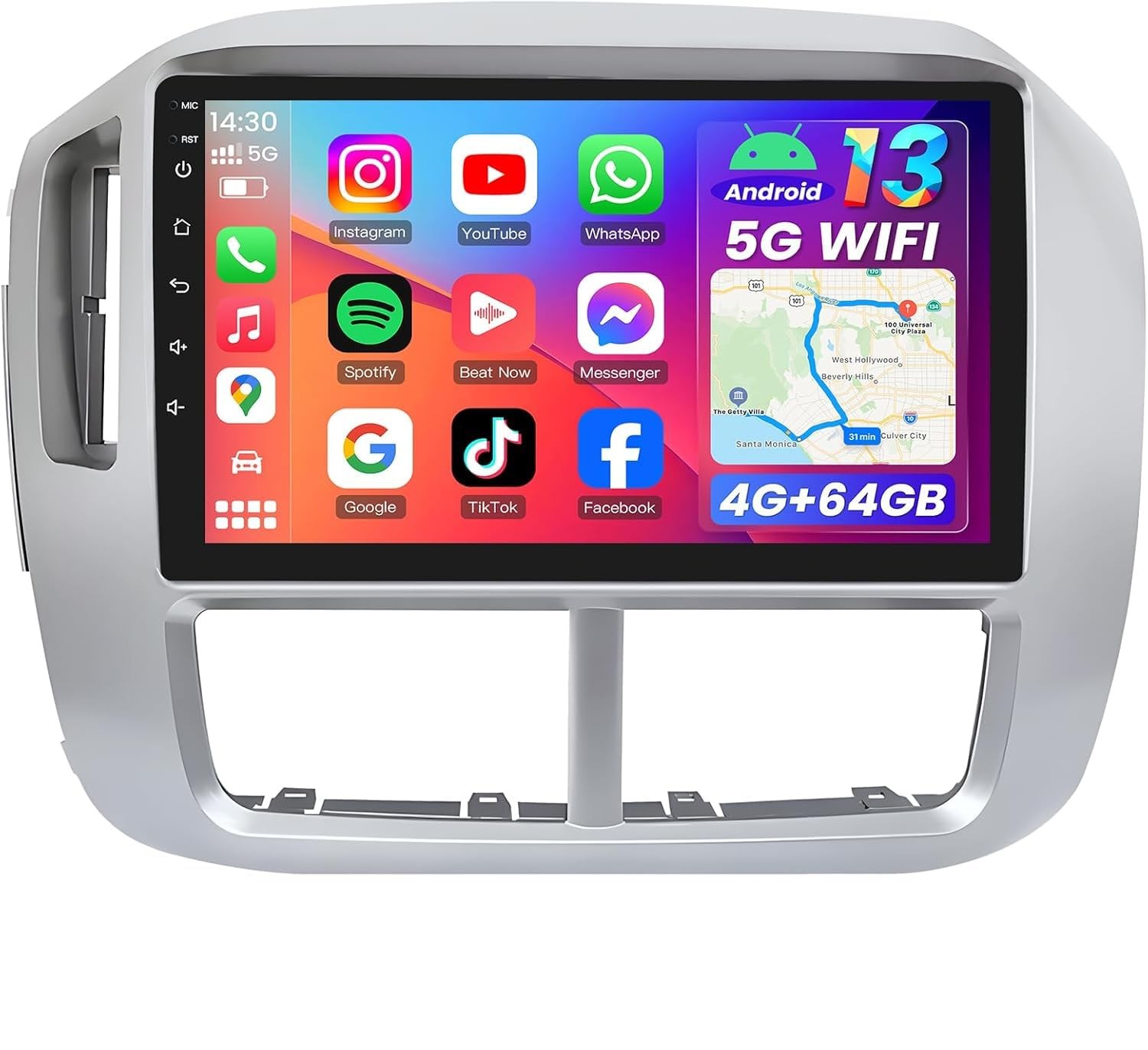 9″ Touchscreen Wireless Carplay Android Auto Stereo for 2006-2008 Honda Pilot