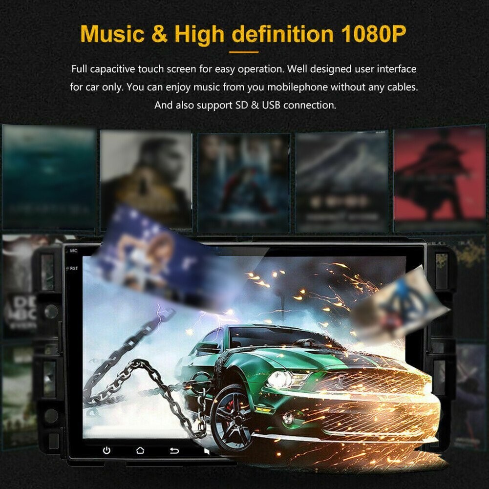 For GMC Yukon Chevy Silverado Double DIN Android 13 8″ Car Stereo Radio GPS Navi