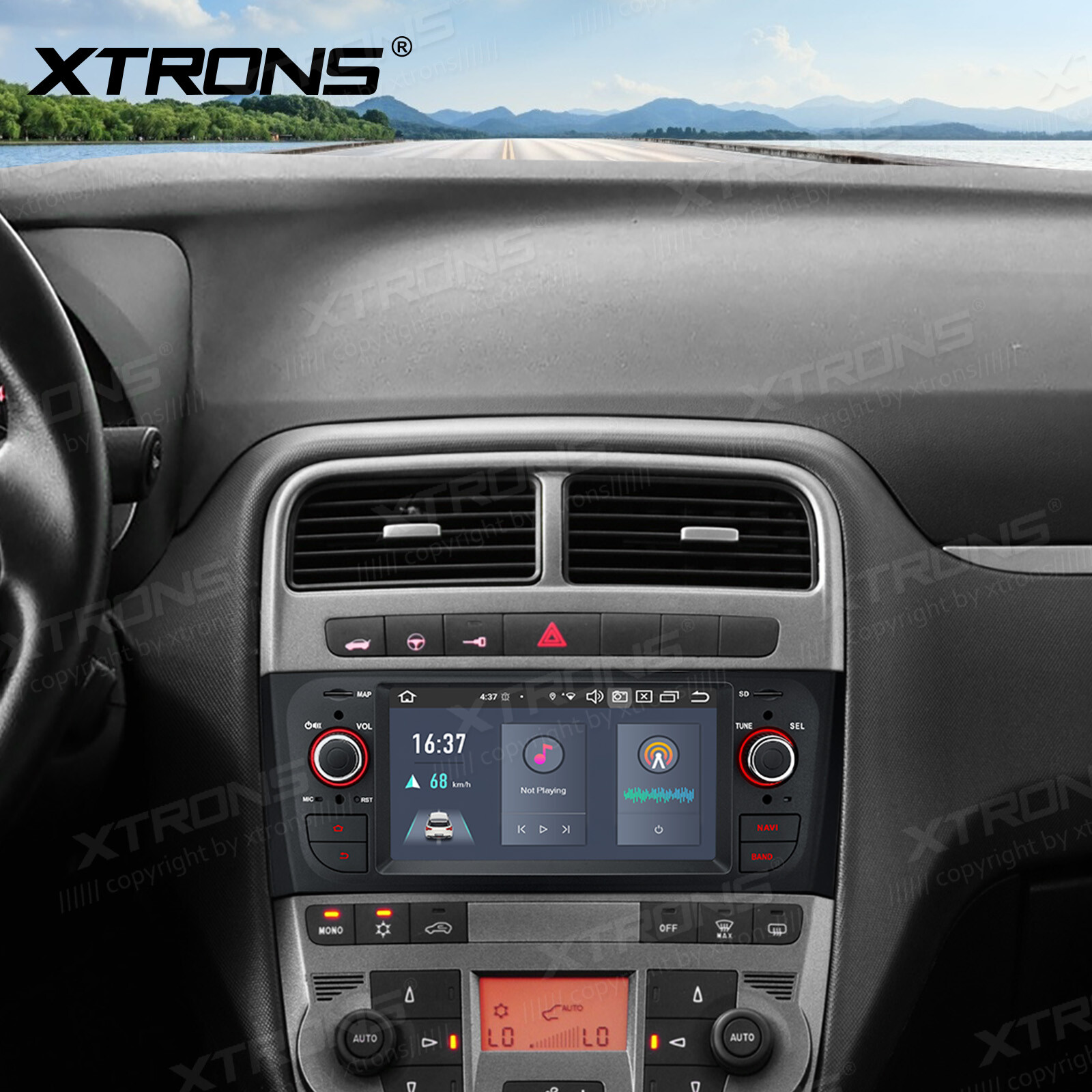 6.1″ Android 13 8-Core Car Stereo GPS CarPlay 4+64GB For Fiat Grande Punto Linea