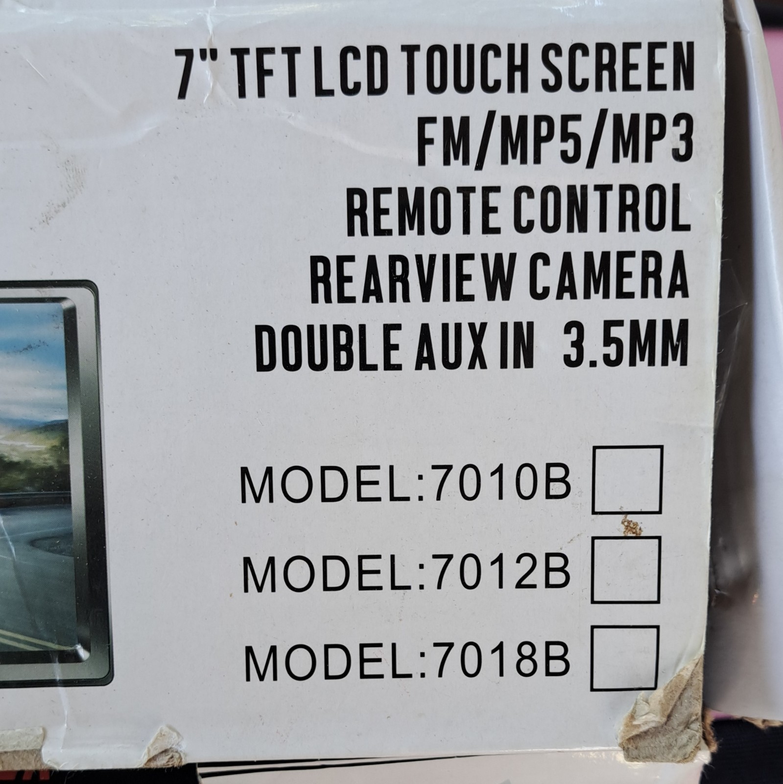7012B 2 DIN 7″ Touchscreen Car MP5 Player w/ Remote, Aux & Rearview Camera