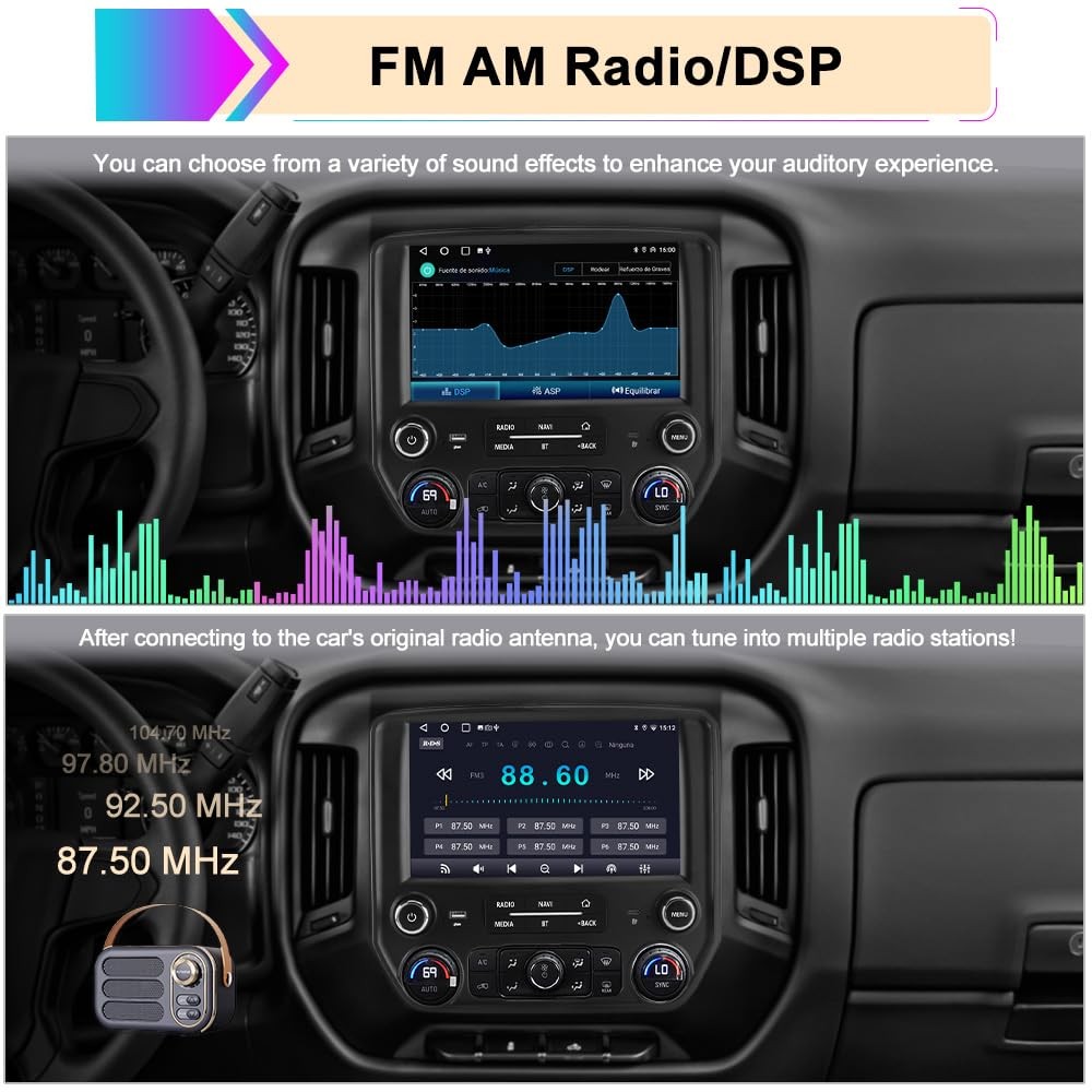 10.1″ Chevy Silverado/GMC Sierra Car Stereo | Wireless CarPlay, Backup Camera