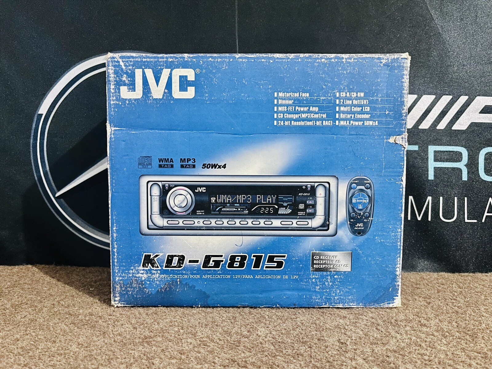 New JVC KD-G815 Car Radio CD Receiver WMA/Mp3 50Wx4 OldTimer