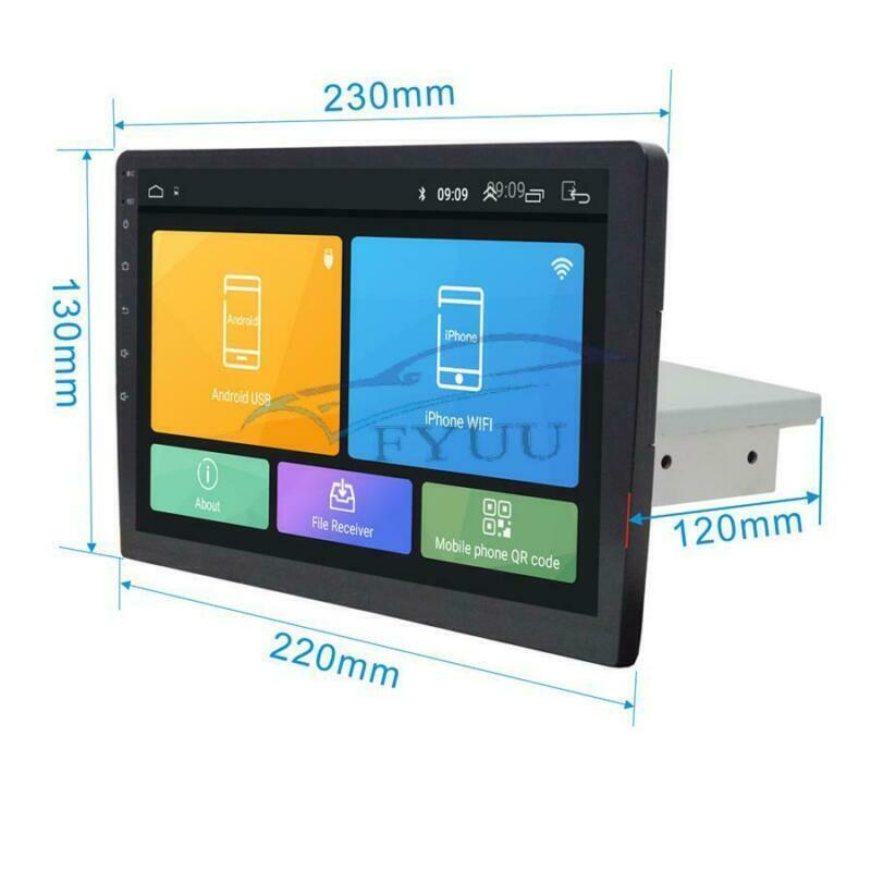 1 Din 9″ 1080P Touch Screen Quad-core RAM 2GB ROM 16GB Car Stereo Radio GPS Nav