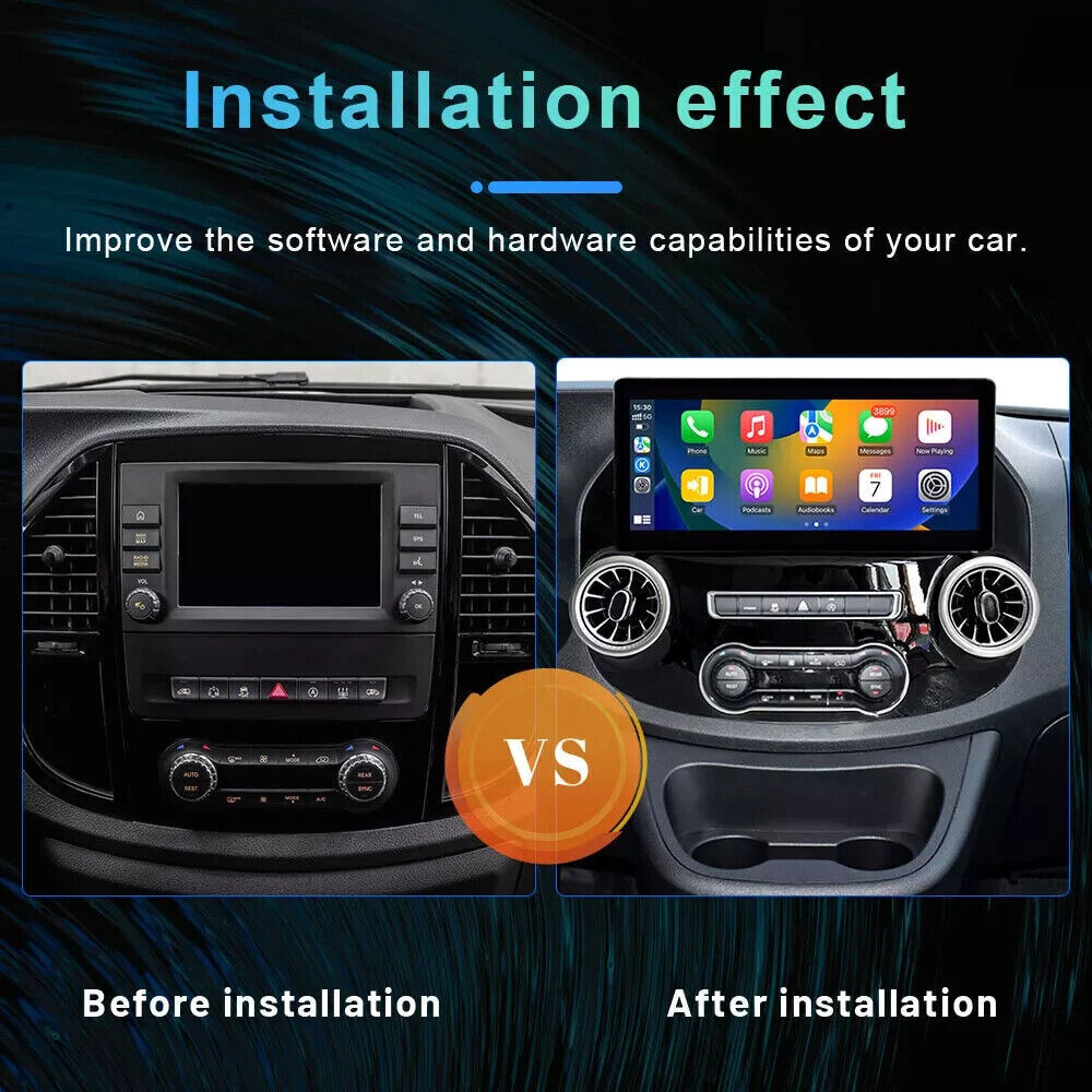 12.3″ Car Stereo Radio Android Navigation 2+32GB For 2014-2022 Benz Vito Metris