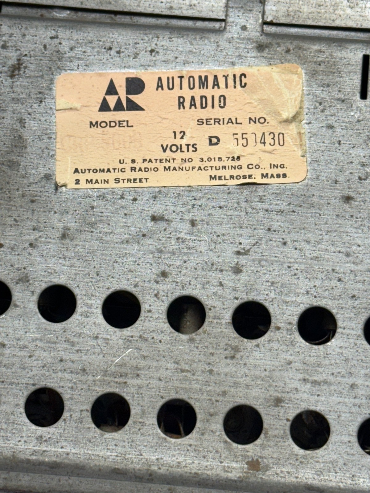 VTG 1960’s Automatic Radio AR AM Band All Transistor Car Radio 550430 Chevy RARE