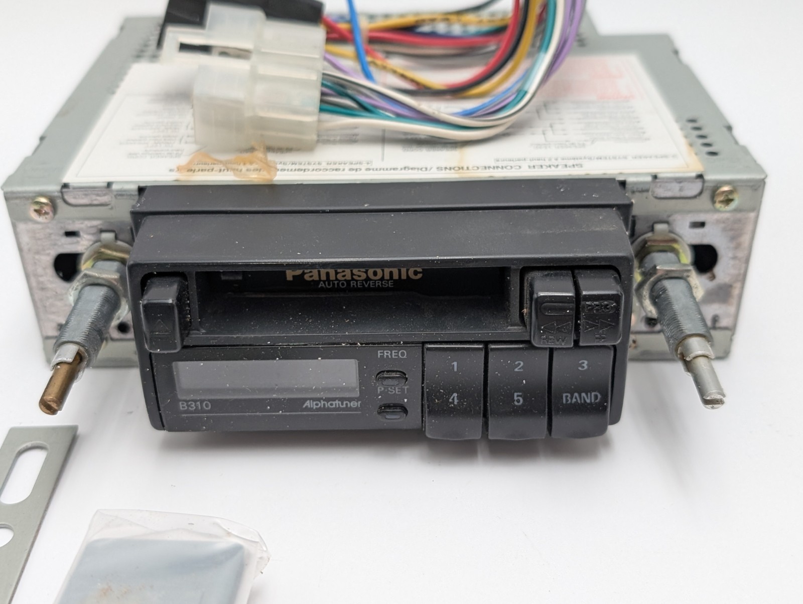 CQ-B310EU Panasonic Stereo AM-FM Cassette Receiver Radio Player No Knobs