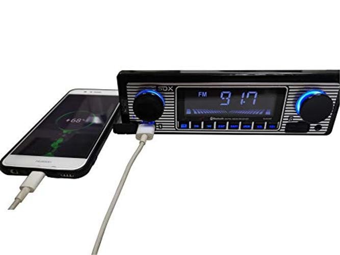 SDX Audio Bluetooth Radio Receiver, MP3 Player with USB Charger, MP3/USB, Aux