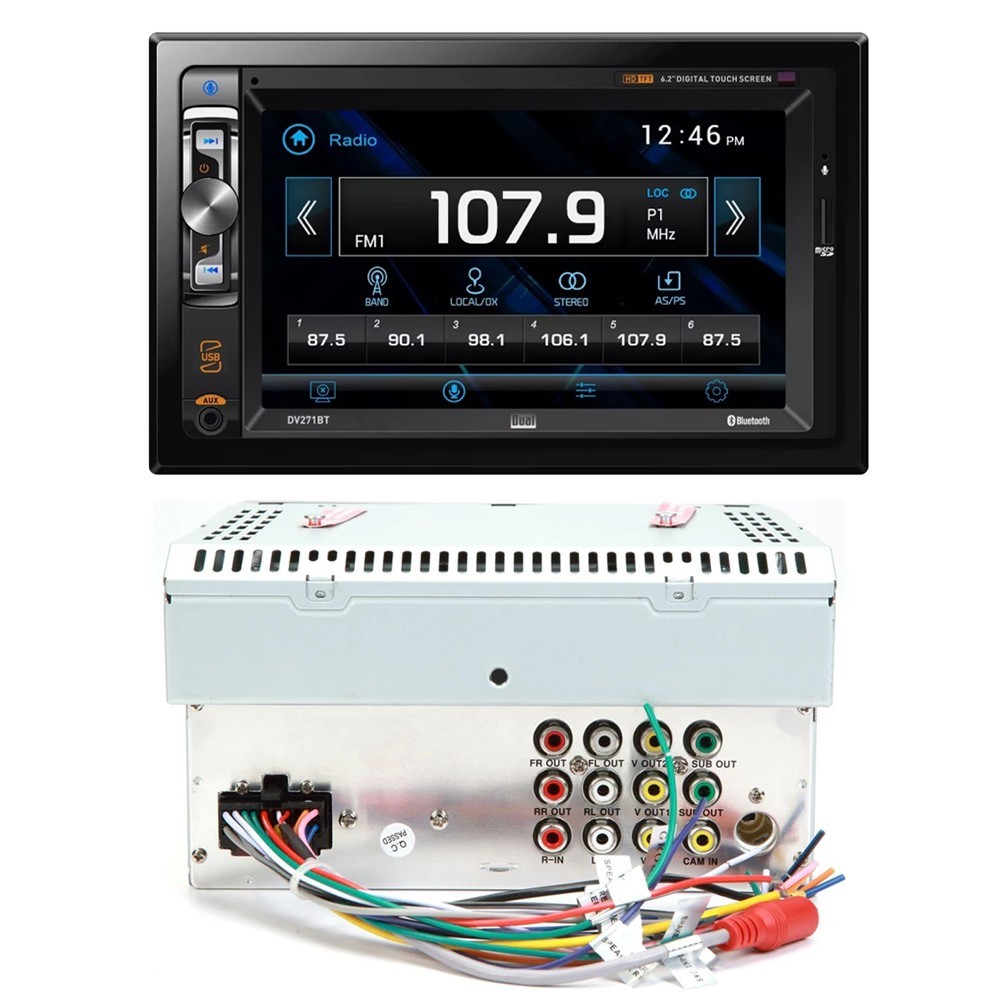 DV271BT CD/DVD Bluetooth Car Stereo Dash Kit +Cam For Jeep 2002-2007 Liberty