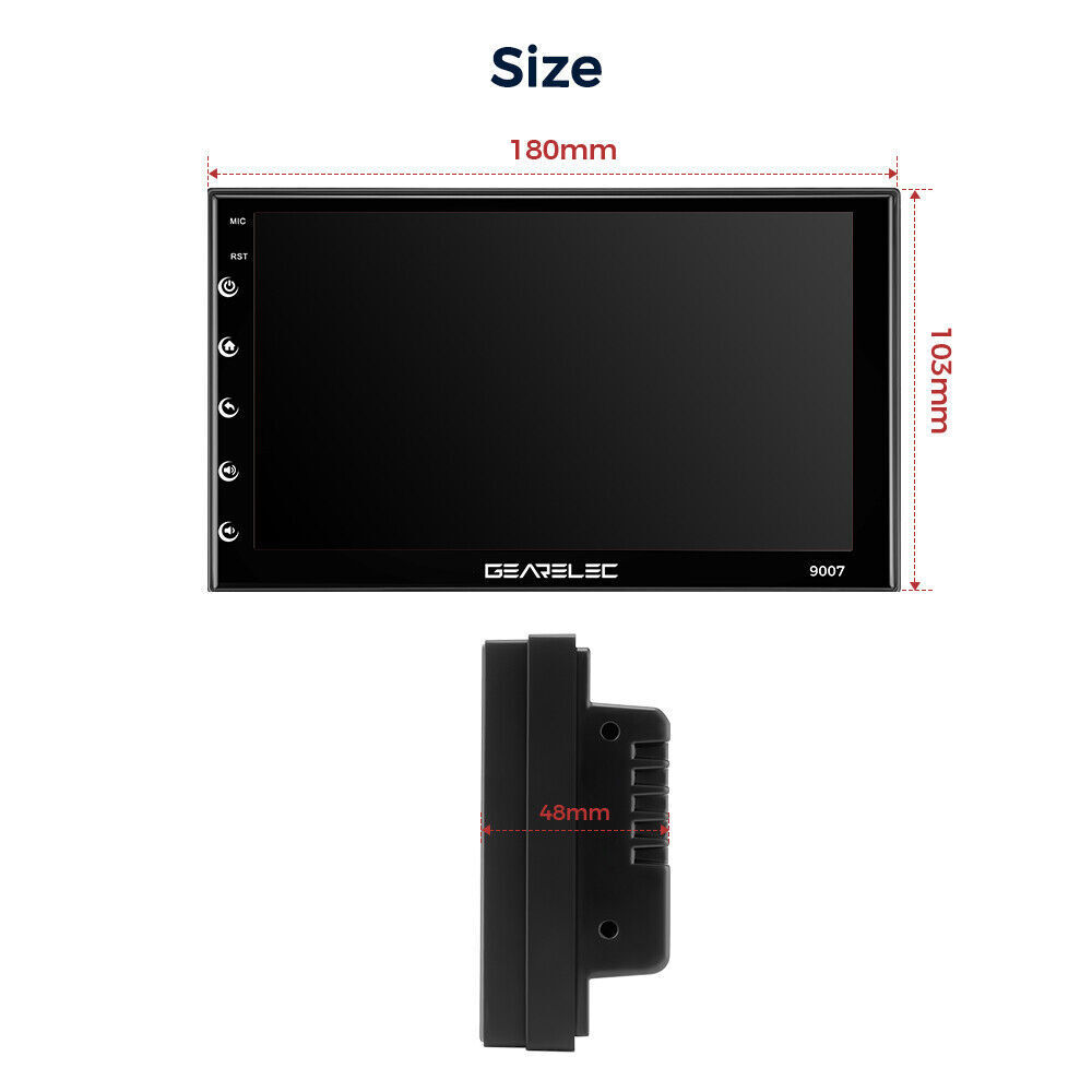 4+64GB CarPlay Double 2Din Car Stereo Radio GPS Android 13 7″ Touch Screen Unit