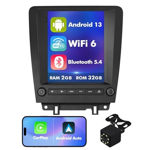9.7″ IPS Touchscreen Android 12 CarPlay Stereo for Ford Mustang 2010-14 Wireless