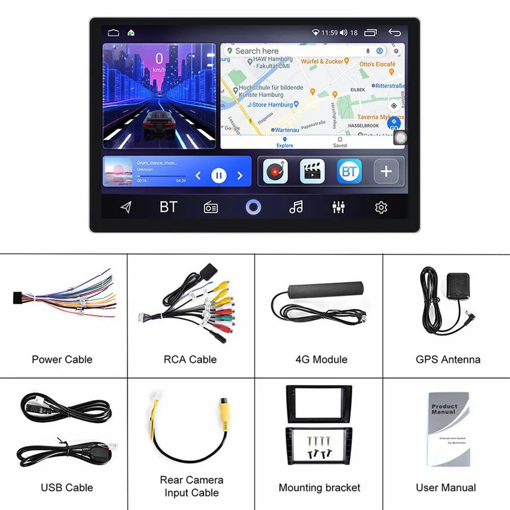 13.1″ Car Radio Stereo CarPlay For Chevy Silverado GMC Sierra 2014-2018 8+256GB