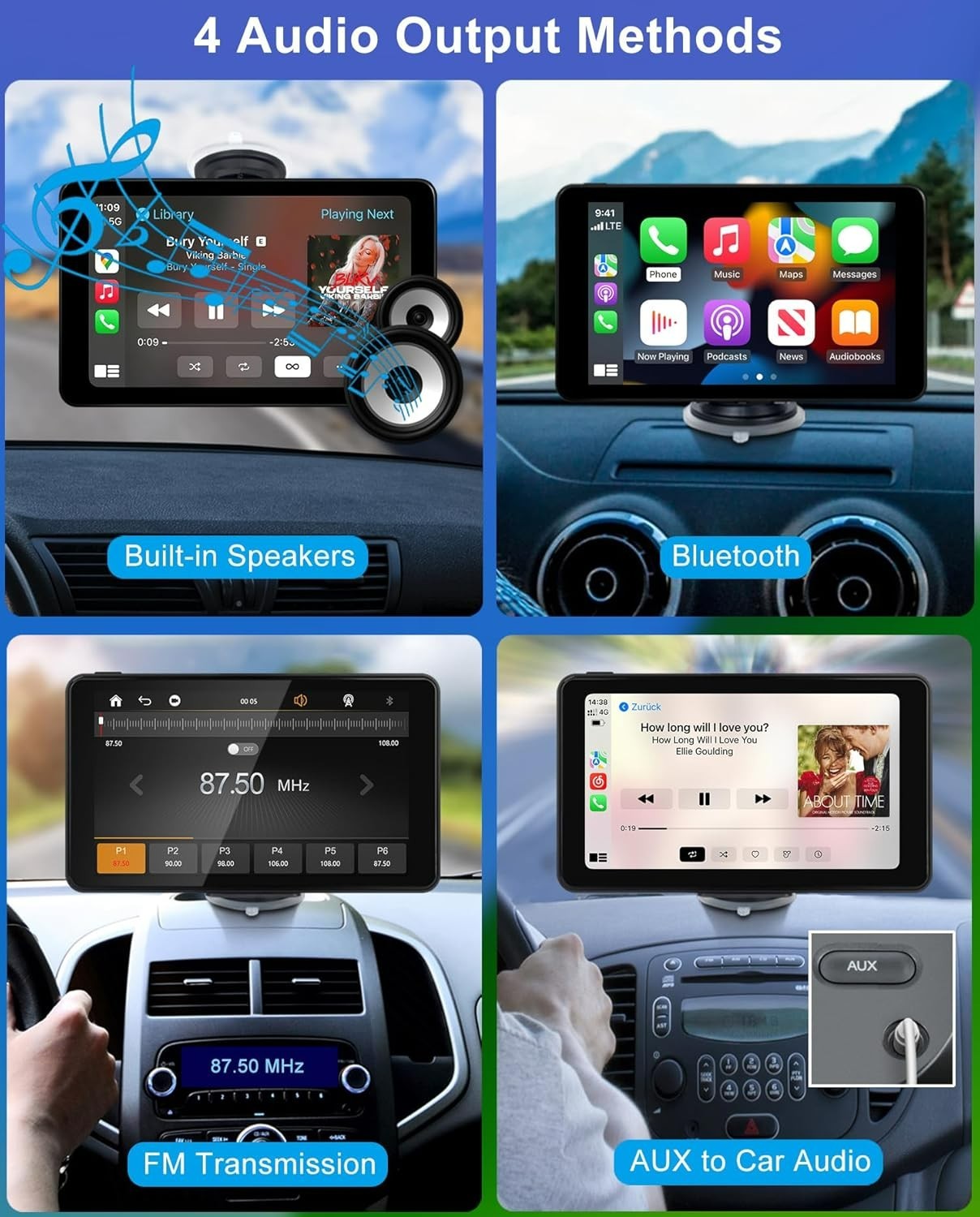 7-Inch Wireless CarPlay & Android Auto Touchscreen for Enhanced Car Navigation