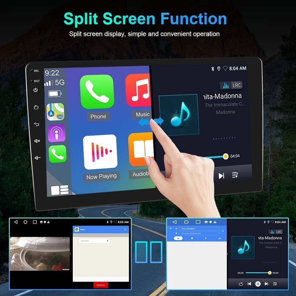 Radio Carplay For 2014-2018 Kia Forte w/Cam Touchscreen FM RDS Wireless Carplay
