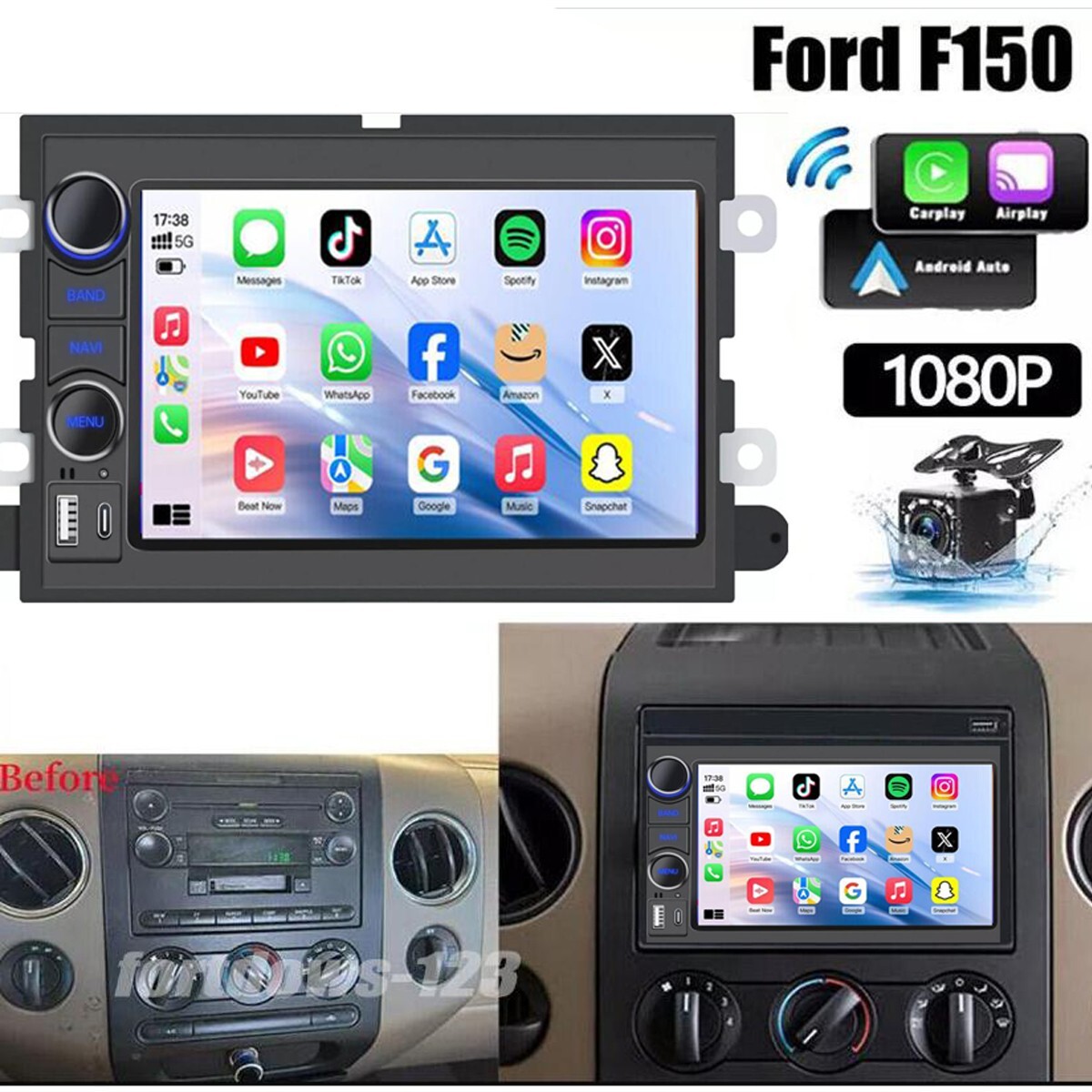 Radio Upgrade For 2004-2008 Ford F150 Car Stereo Carplay Android13 GPS Navi WIFI