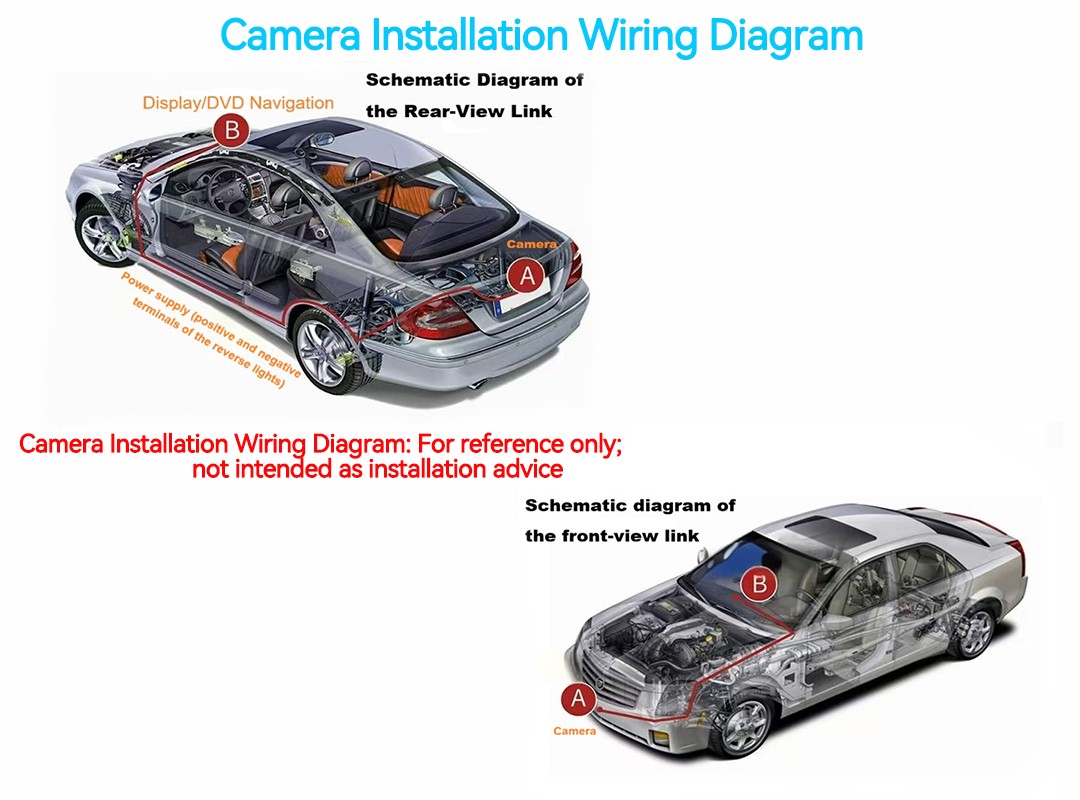 Backup Camera 12LED Night Vision IP68 Waterproof Reverse Wide Angle Parking Cam