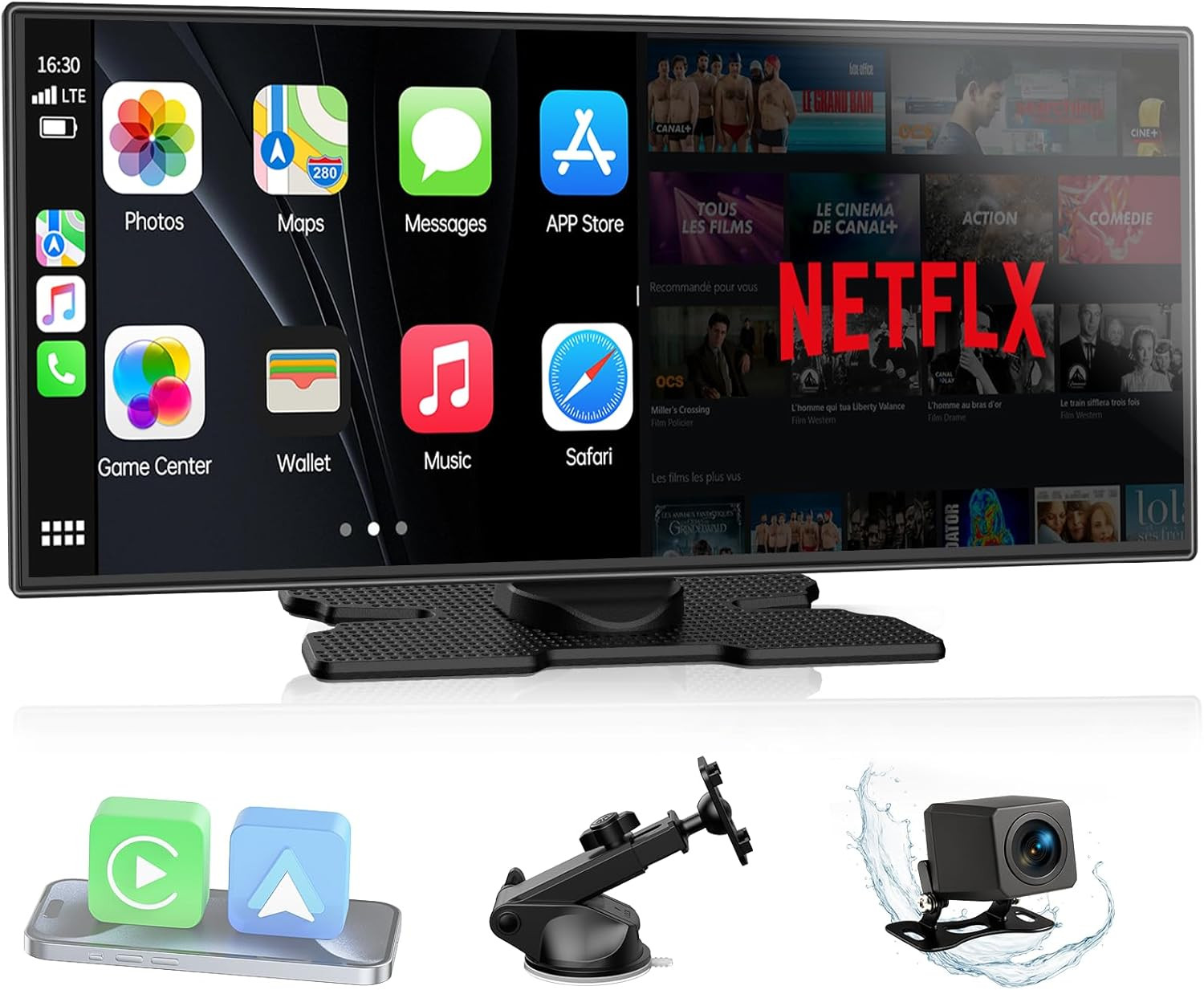 Upgraded 11” Wireless Carplay Screen with Net-Flix Youtube Apps and Backup Came