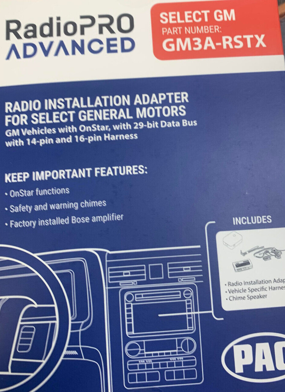 PAC GM3A-RSTX Radio PRO Advanced Interface for General Motors Vehicles