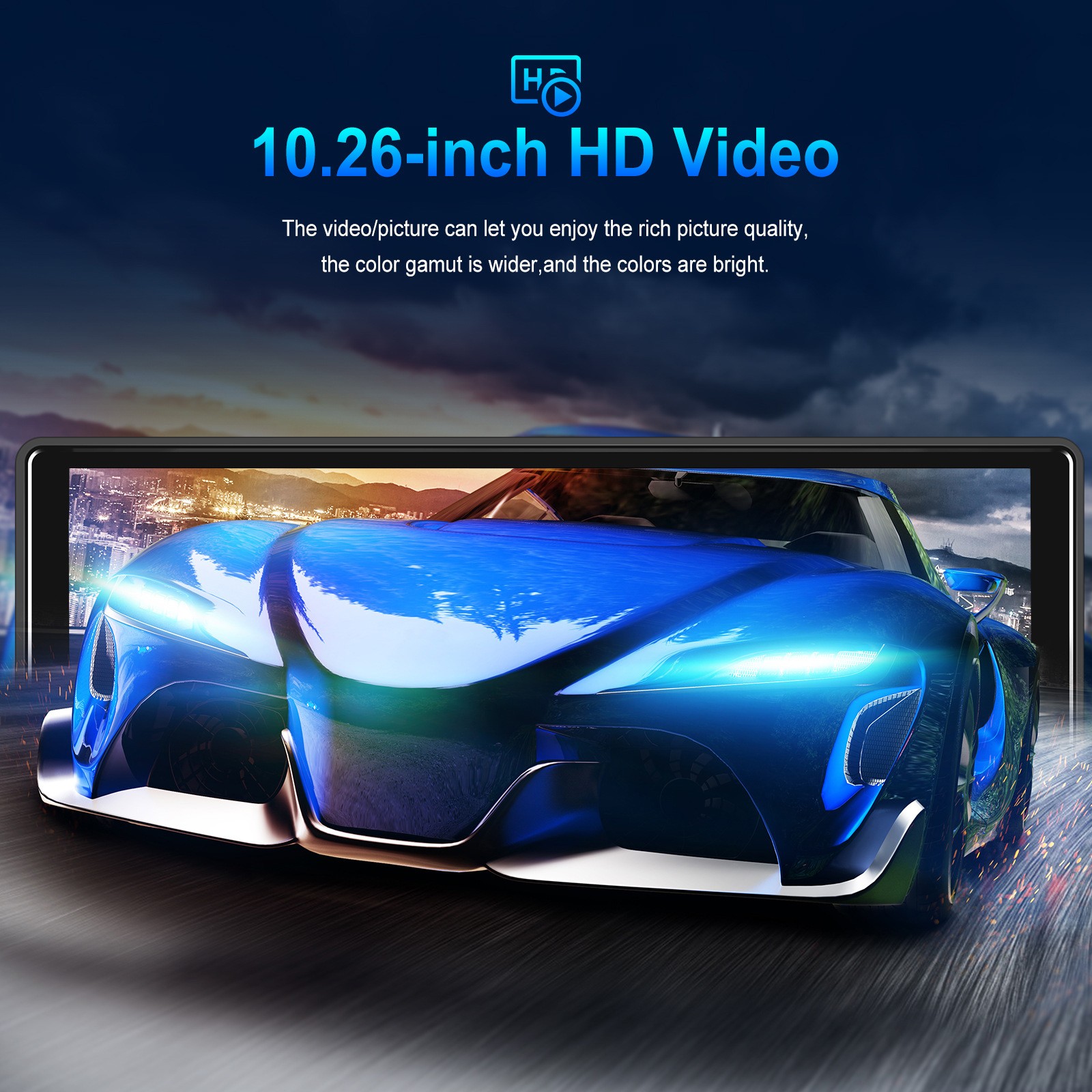 10.26″Bluetooth Car Navigation Carplay HD Large Touch Screen Recorder AHD Camera