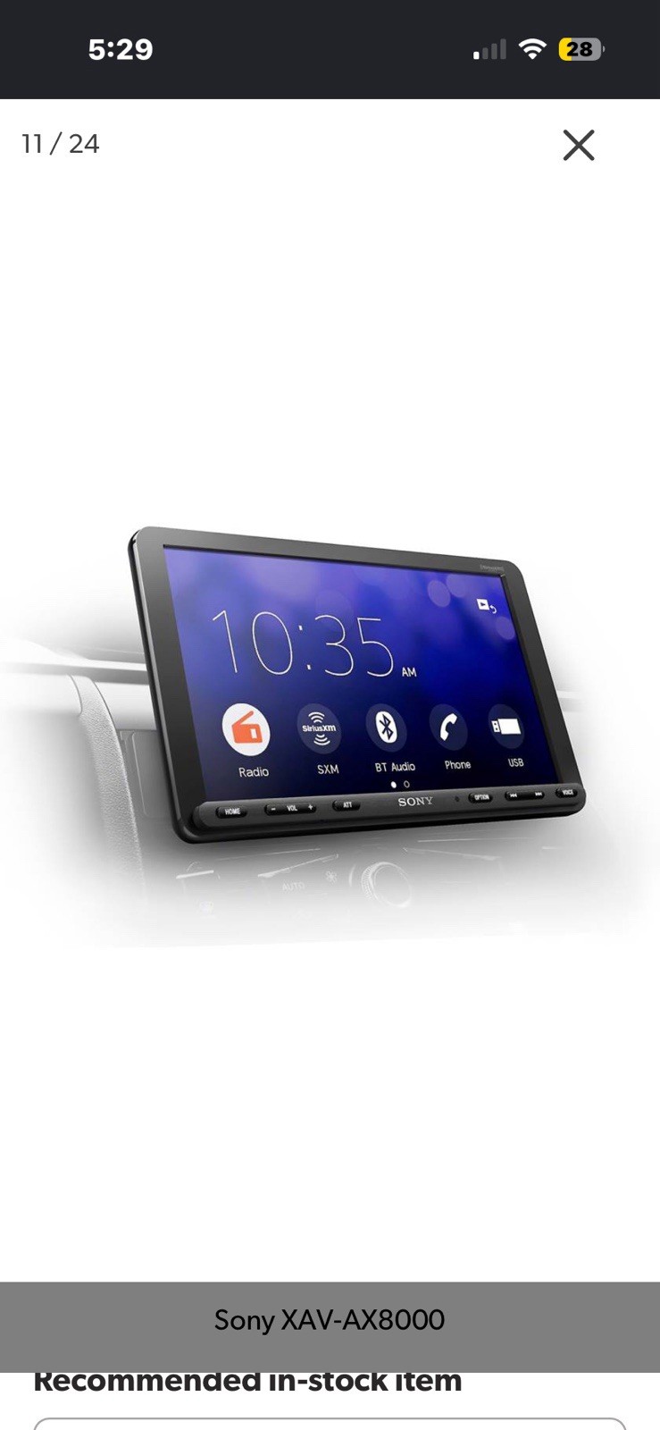 Sony XAV-AX8000, 9″ Digital Multimedia Receiver Player w/ CarPlay & Android Auto