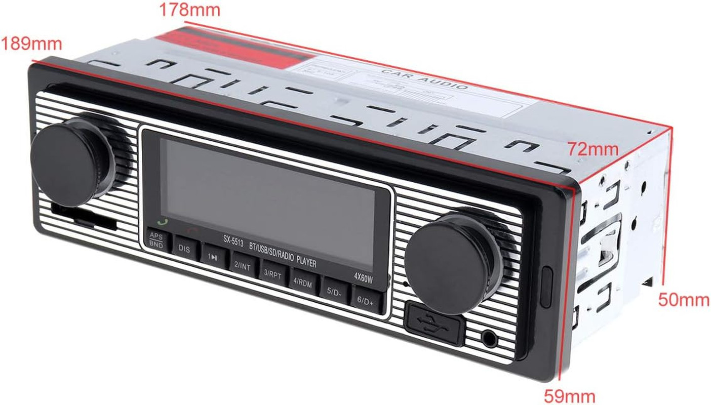 Radio de Carro para Auto USB SD AUX Bluetooth FM Mp3 Player Receptor de Audio