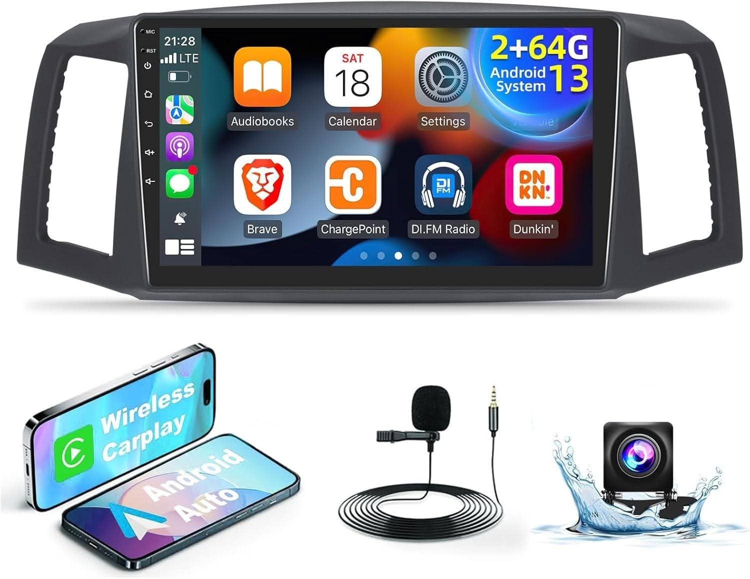 [2G+64G] Car Radio for Jeep Grand Cherokee 04-077, 10.1 inch Touch