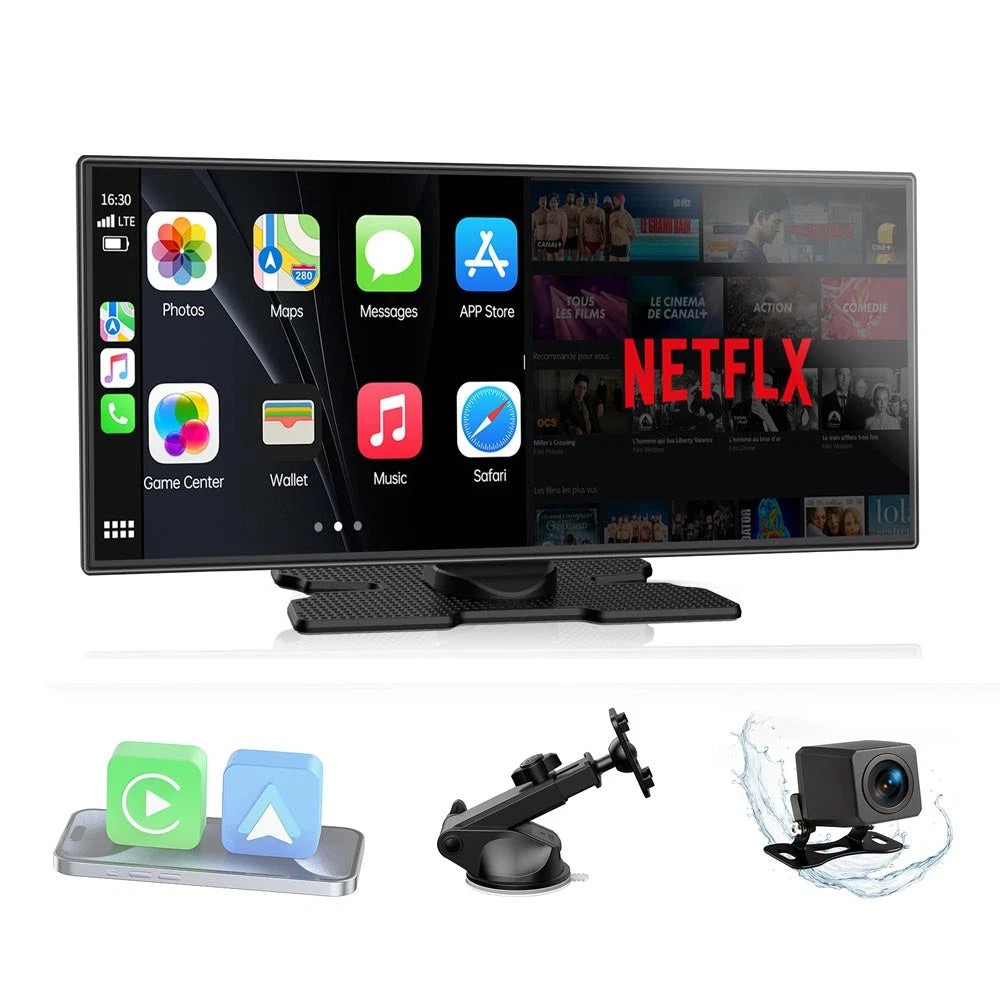 11″ Carplay Screen Wireless AI Video BOX with Net-Flix YouTube +Rear Camera