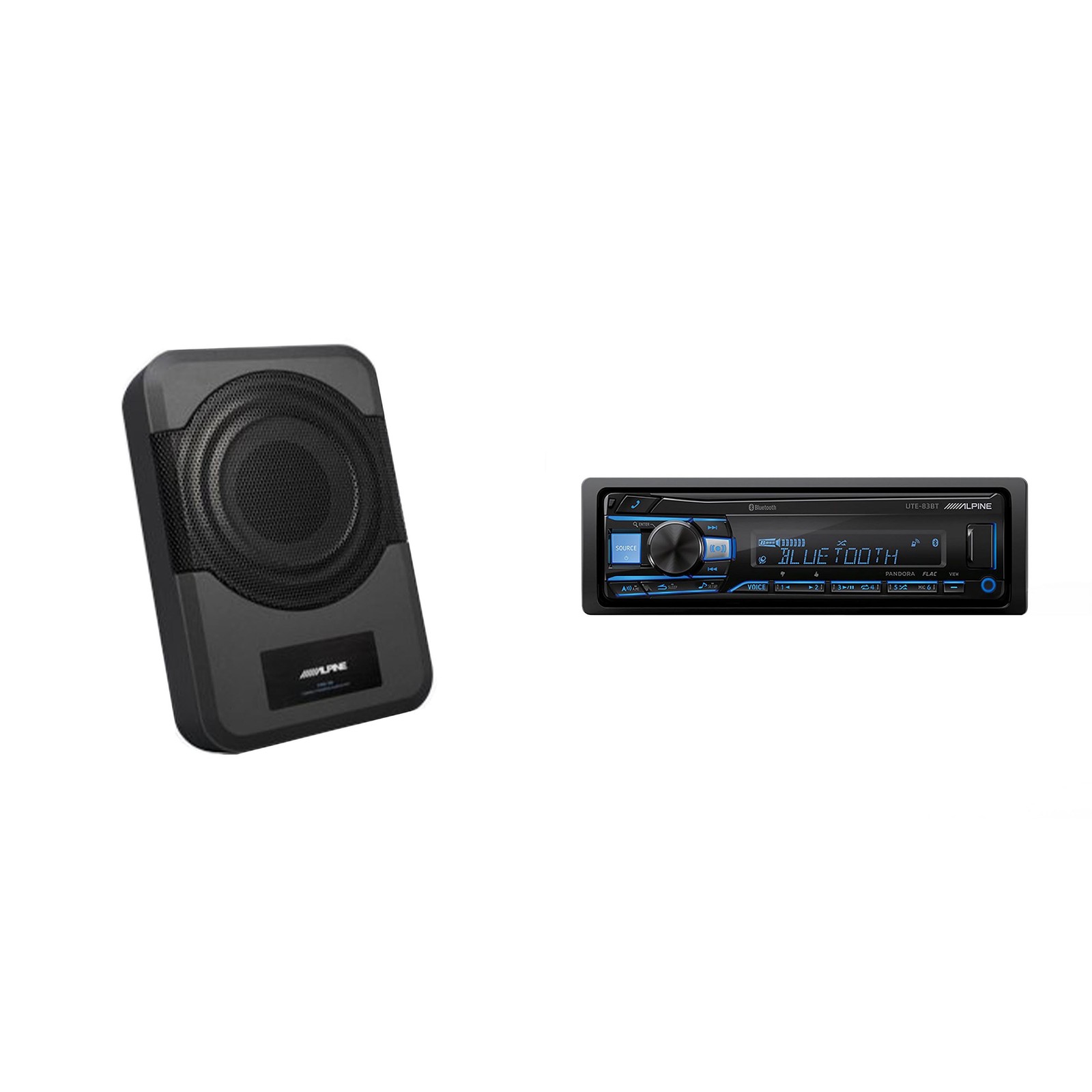 Alpine UTE-83BT Advanced Bluetooth® Multimedia Receiver w/ PWE-S8 Powered 8in…