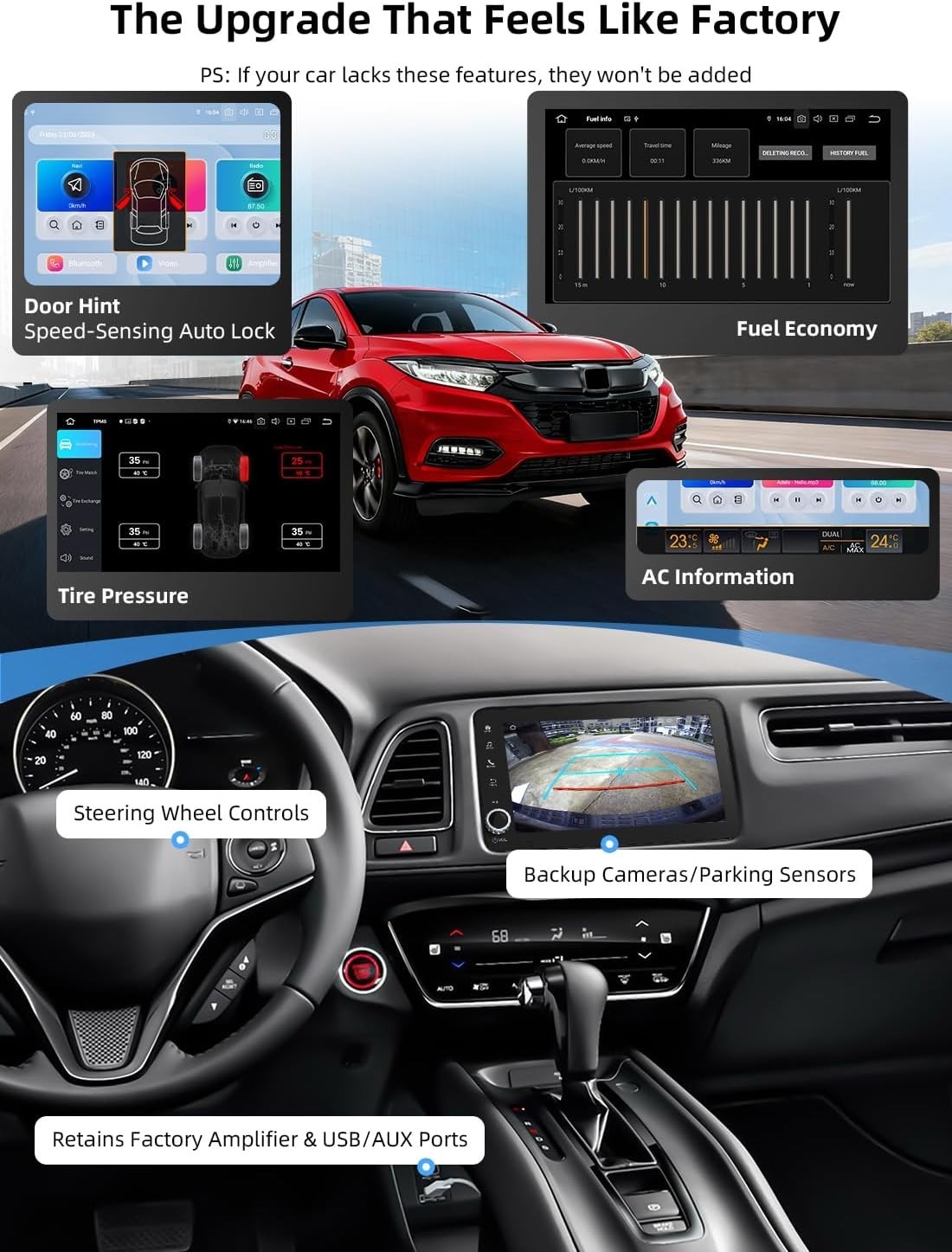 Dasaita 8″ Car Stereo for Honda Vezel HR-V HRV 2013-2022 Carplay & Android Auto