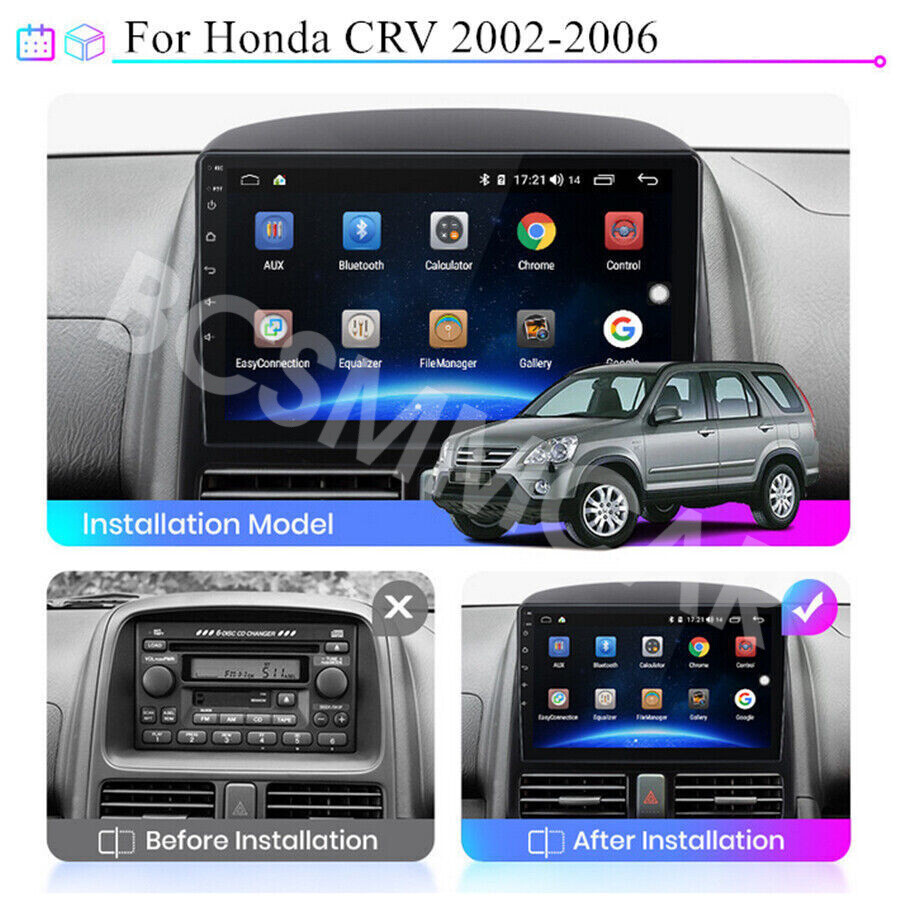 Fit For Honda CR-V 2002-2006 Stereo Radio GPS 9in Touch Screen Head Unit W/Cam