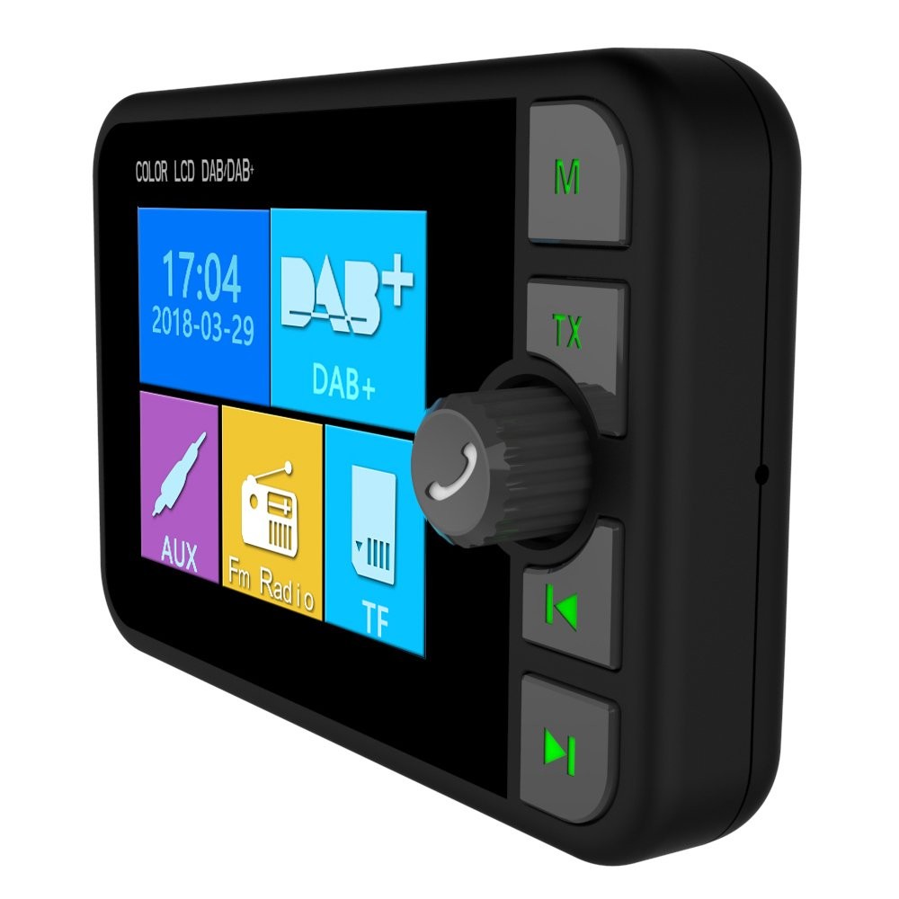 2.4″ Bluetooth Digital Car Auto DAB/DAB+ Radio FM Transmitter USB Adapter