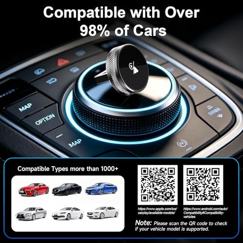 2-in-1 CarPlay & Android Auto Adapter – CarPlay Dongle Convert – Black
