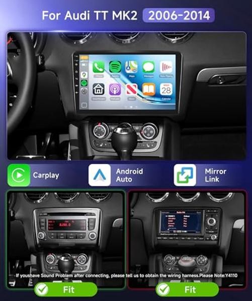 Audi TT MK2 2006-2014 Car Stereo with 4GB+64GB 4Core 4G+64G