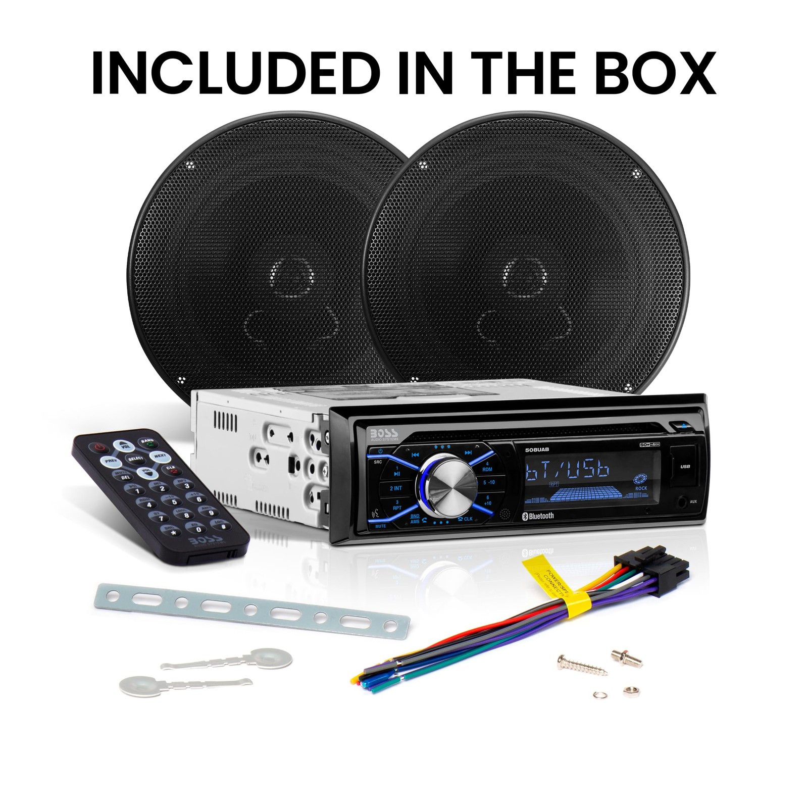 Boss 508Uab Bluetooth Am Fm Receiver With 6.5 Inch Speakers And Remote