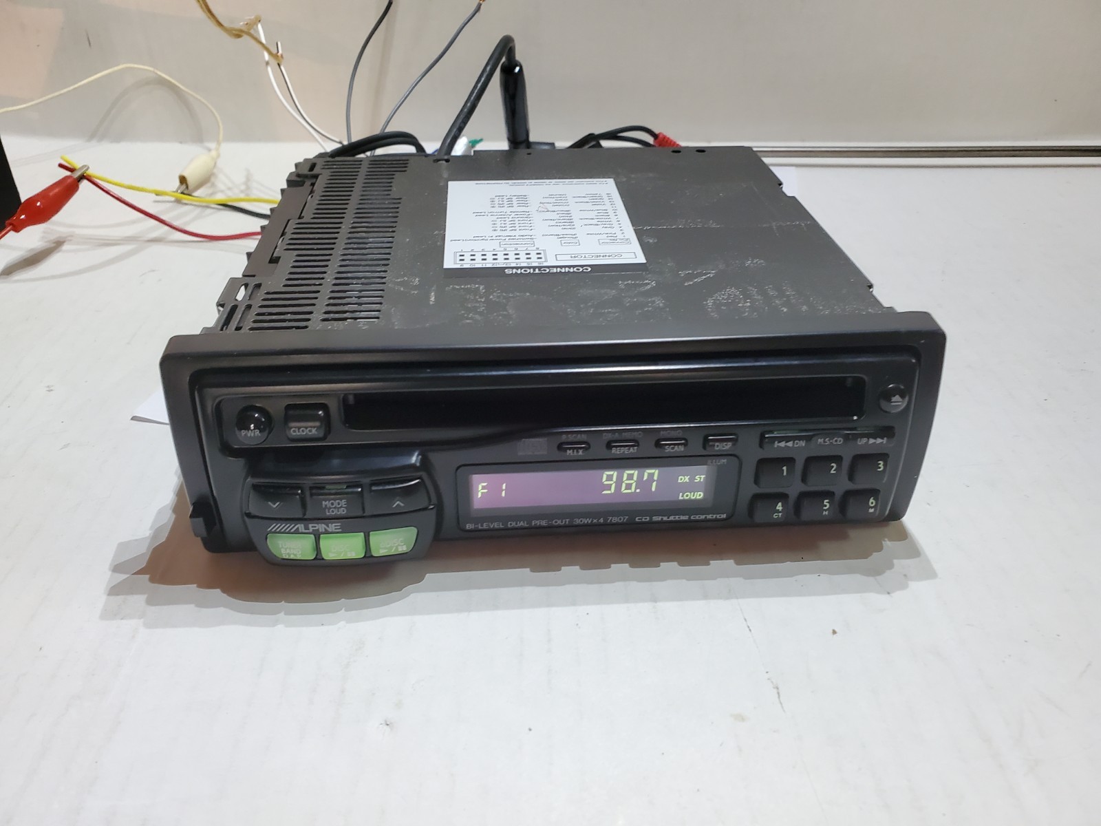 Alpine 7807 Mobile Am/FM CD Player In Box Used Vintage AS-IS READ