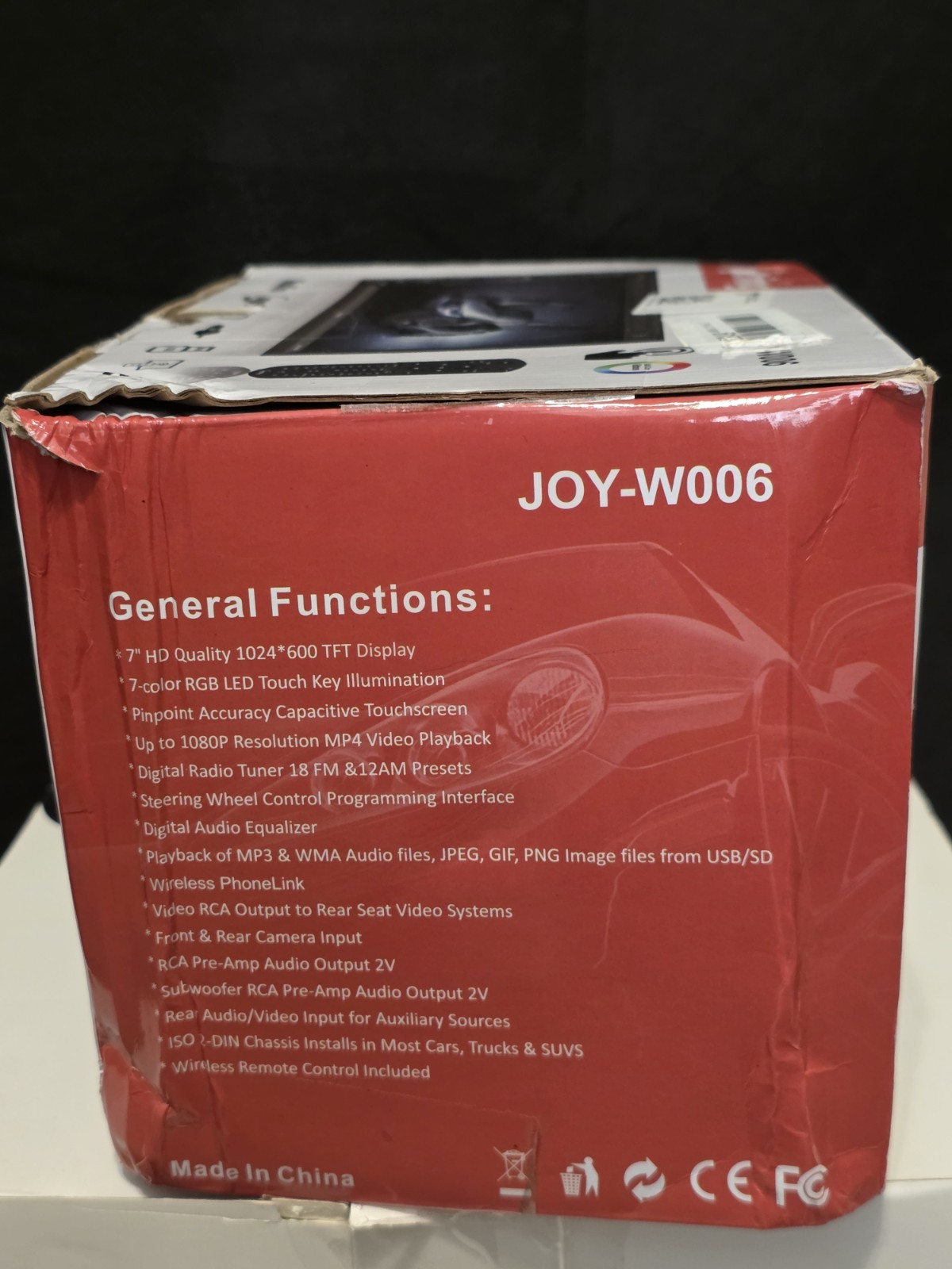 JoyBring JOY-W006 7” Touchscreen Car Stereo-Double Din (Open Box)