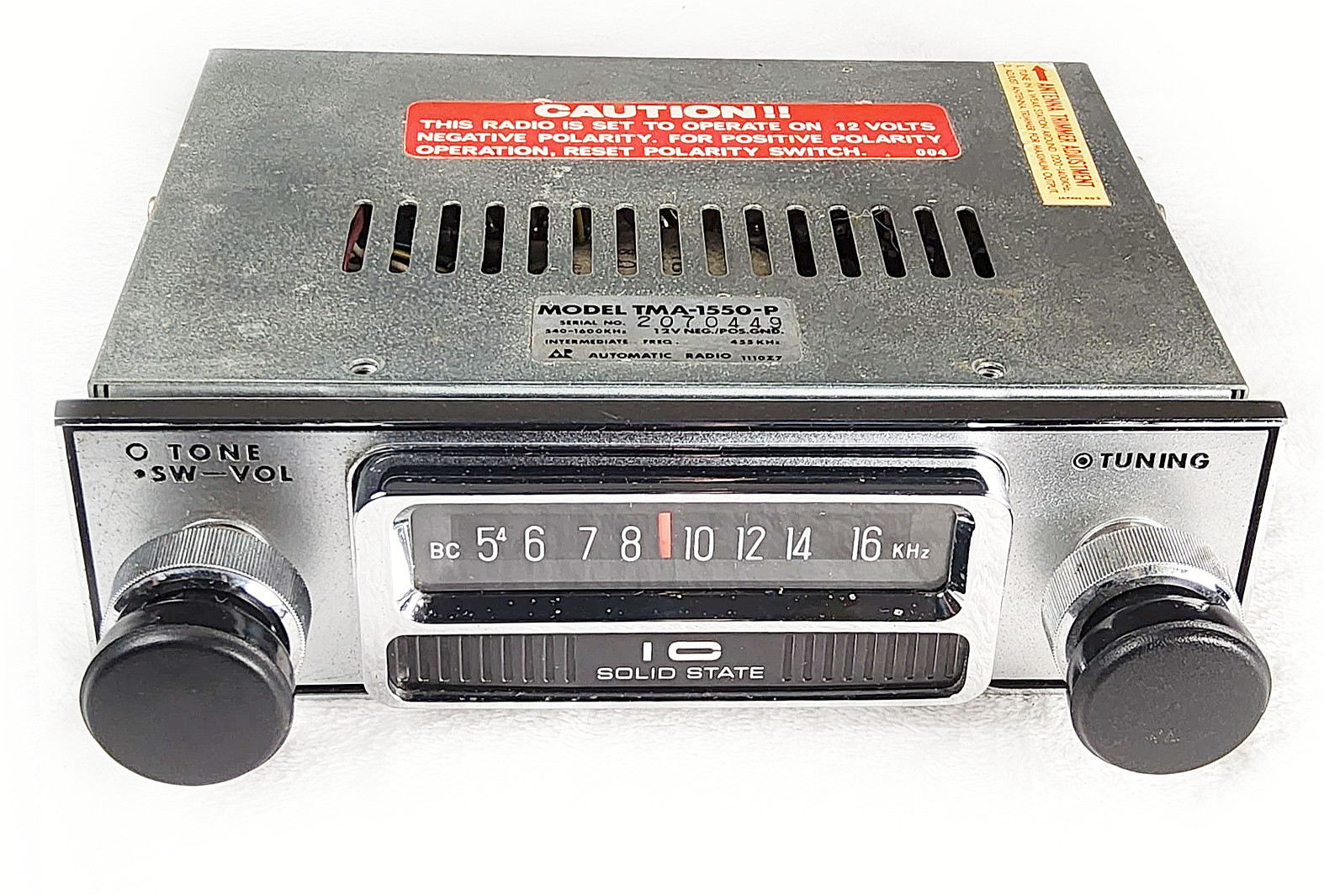 Vintage Automatic Radio TMA-1550-P 12V Car Radio Built-In Pioneer Speaker Tested